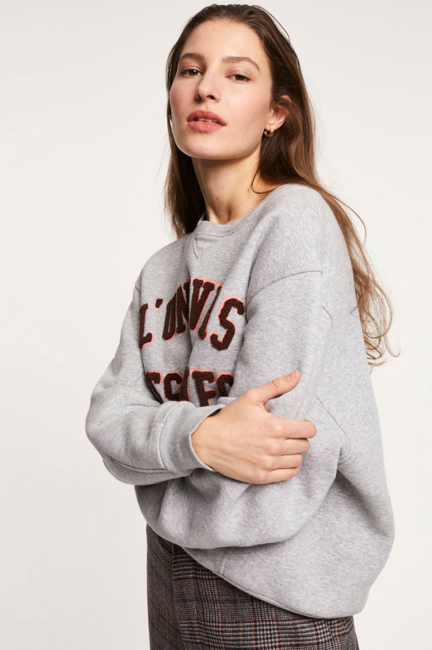 Closed Sweatshirt mit Stickerei in Grau