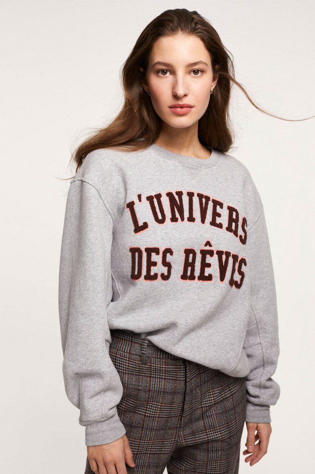 Closed Sweatshirt mit Stickerei in Grau