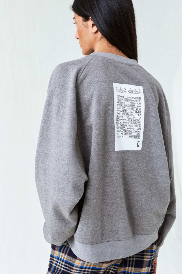 Closed Sweatshirt in Grau/Meliert