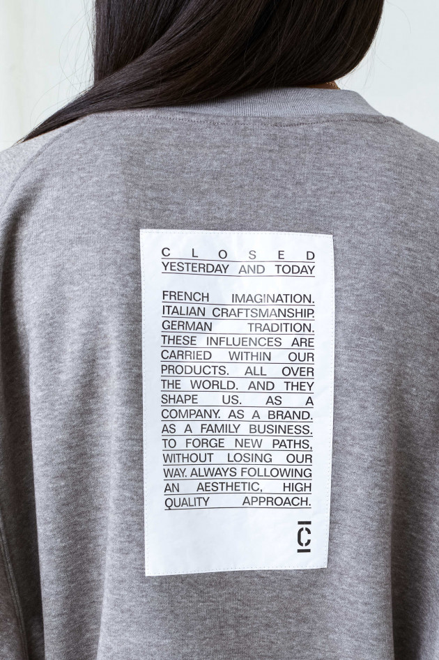 Closed Sweatshirt in Grau/Meliert
