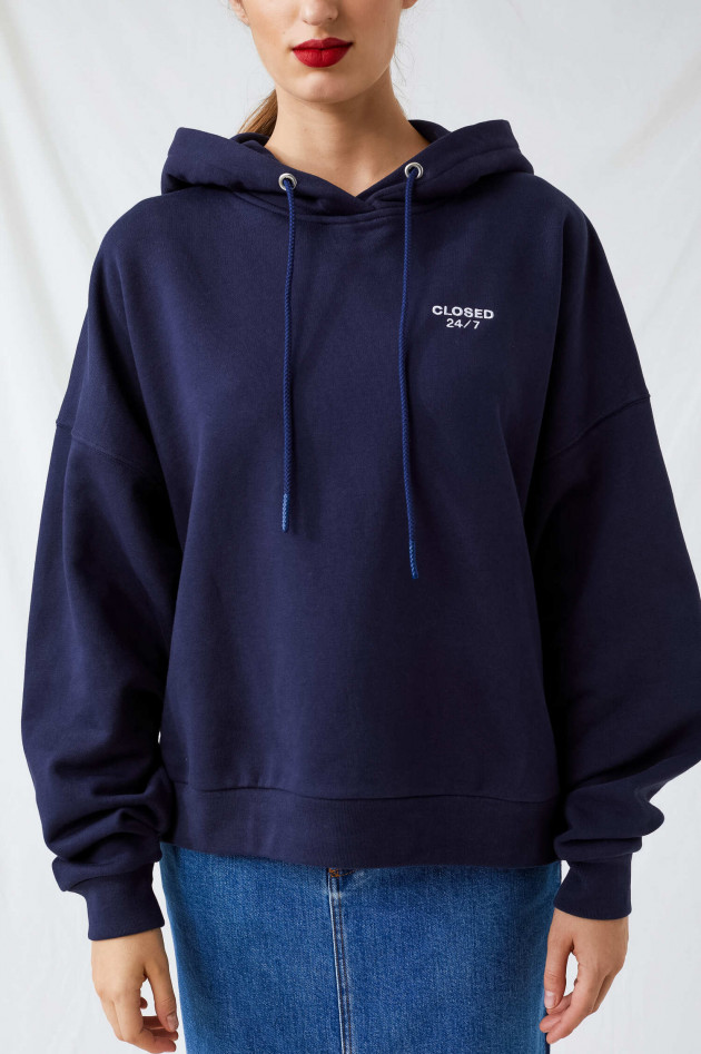Closed Hoodie mit Logo in Navy