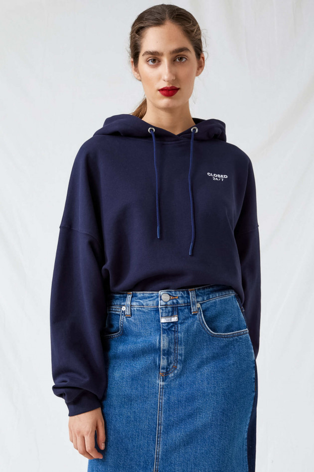 Closed Hoodie mit Logo in Navy