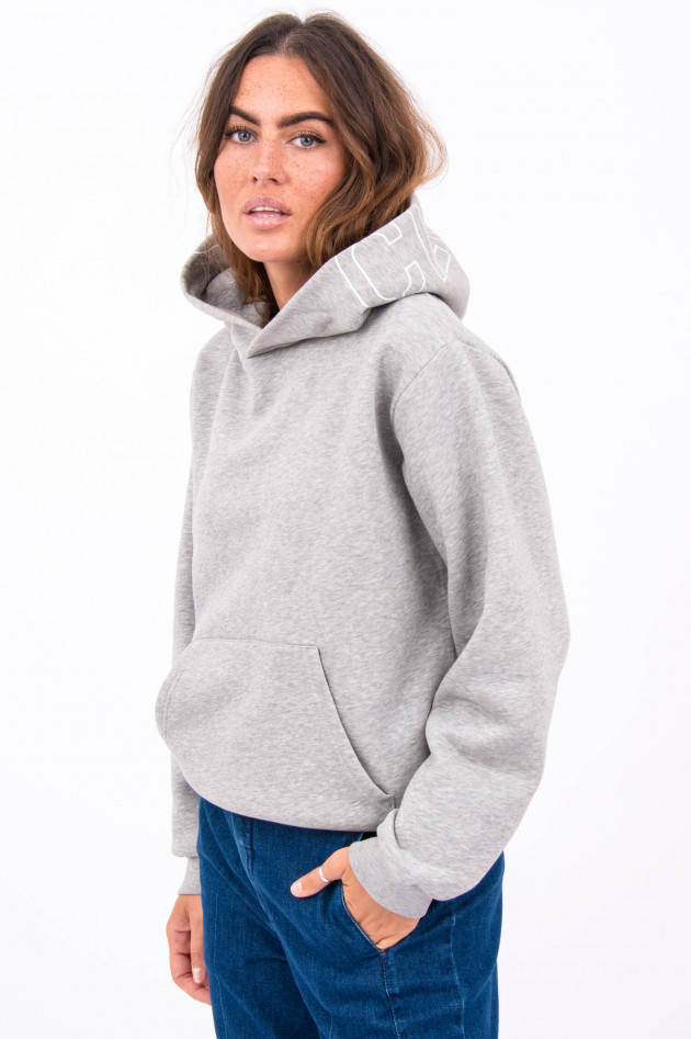 Closed Sportiver Hoodie in Grau meliert