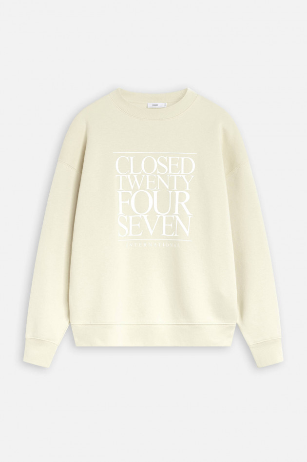 Closed Oversized Sweater mit XL-Frontprint in Mandel