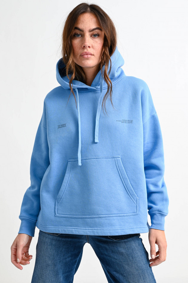 Closed Organic Hoodie mit Statement-Print in Himmelblau