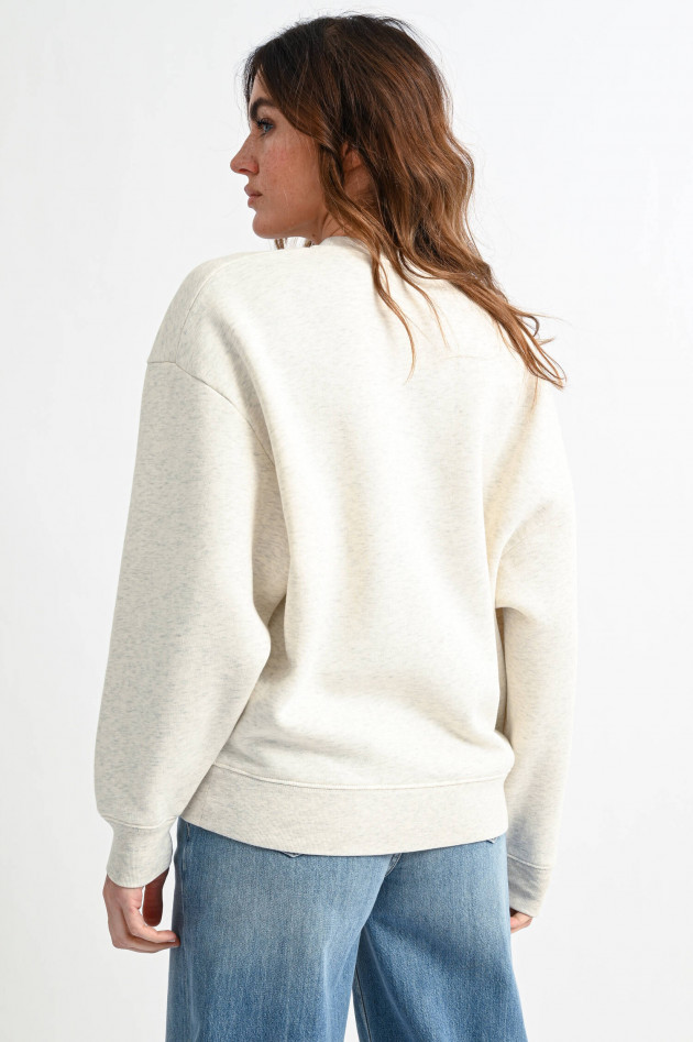 Closed Sweater mit REFLECT Stitching in Weißgrau