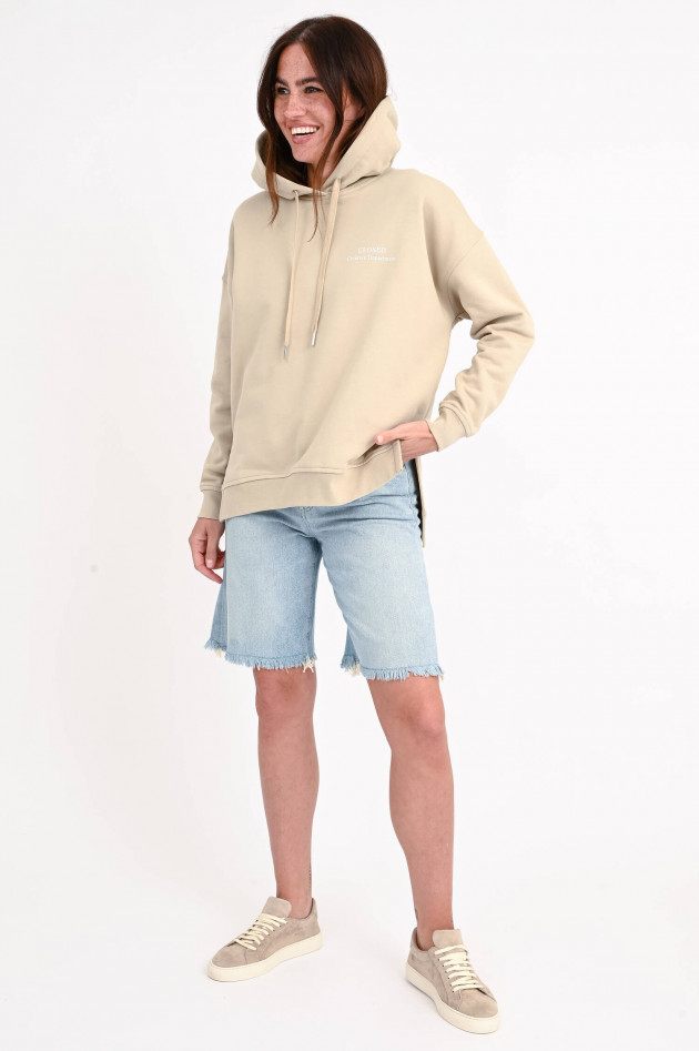 Closed Hoodie mit Print in Grain Beige