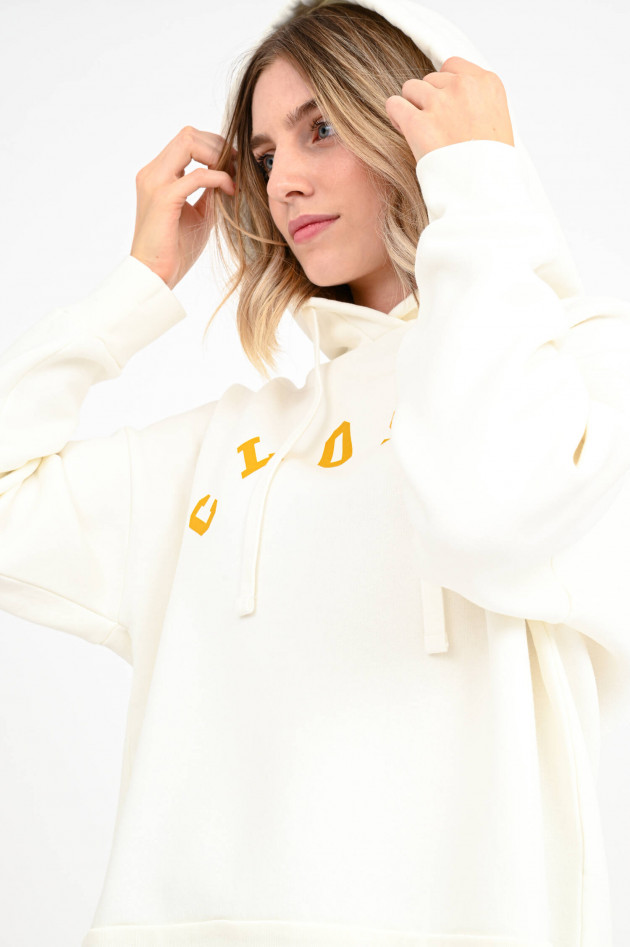 Closed Hoodie mit Frontprint in Creme