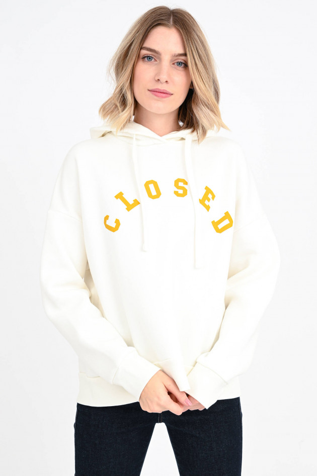 Closed Hoodie mit Frontprint in Creme