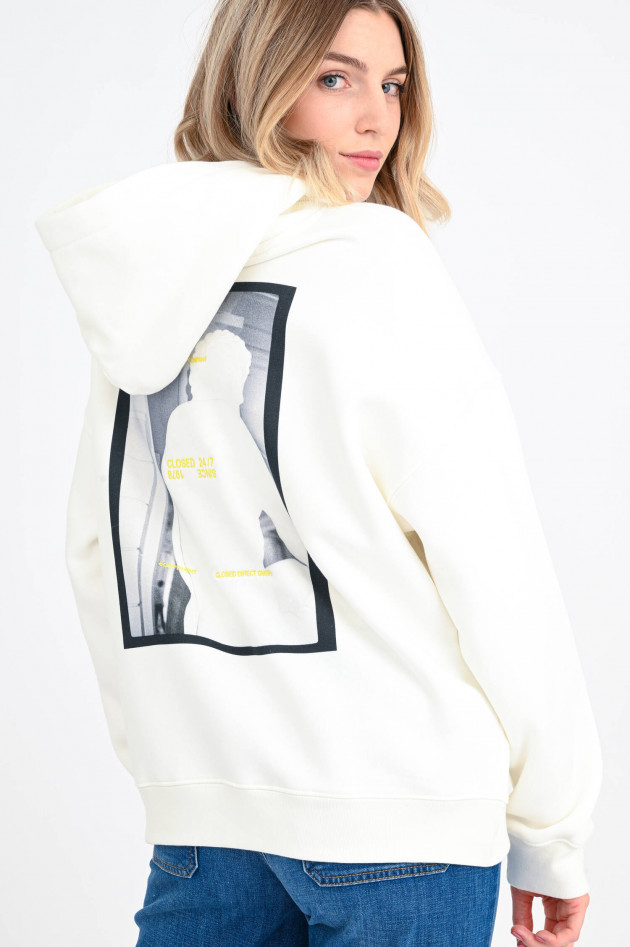 Closed Oversized Hoodie mit Rückenprint in Creme