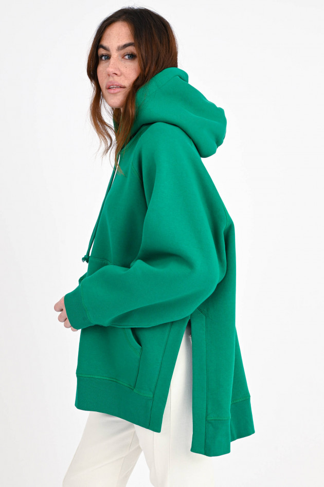 Closed Oversized Hoodie mit hohen Seitenschlitzen in Grün