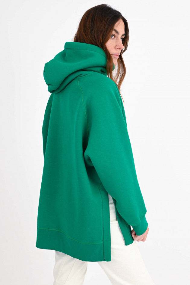 Closed Oversized Hoodie mit hohen Seitenschlitzen in Grün