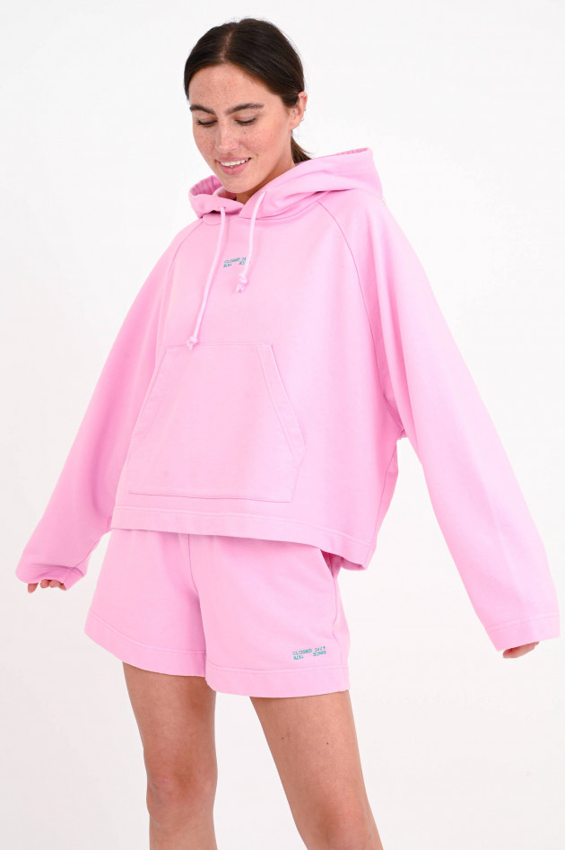 Closed Boxy Hoddie in Rosa