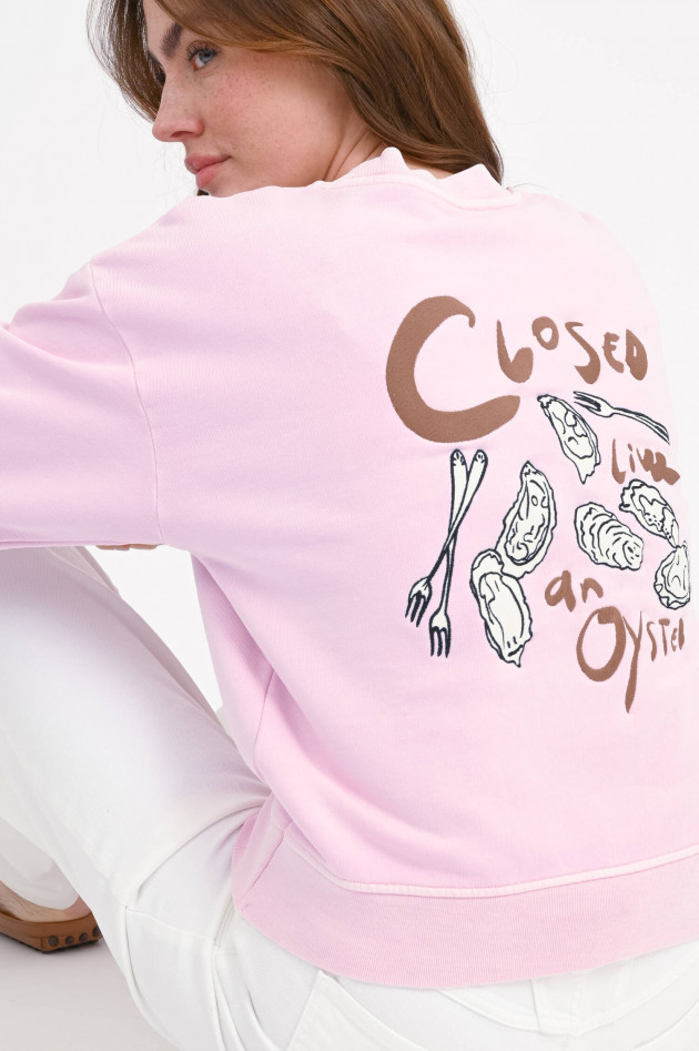 Closed Hoodie mit XXL Back Stiching in Rosa