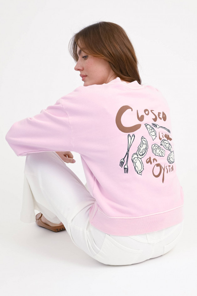 Closed Hoodie mit XXL Back Stiching in Rosa