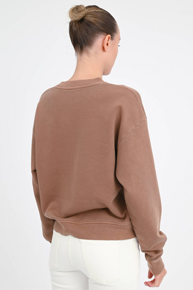 Closed Sweatshirt mit Closed-Print in Mocha Brown