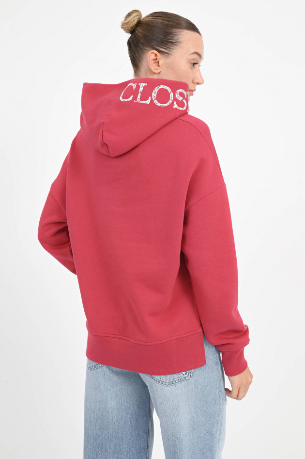 Closed Hoodie in Cherry Red