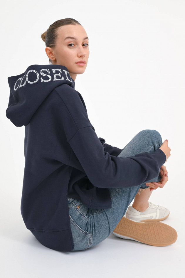 Closed Hoodie mit Closed-Schriftzug in Navy