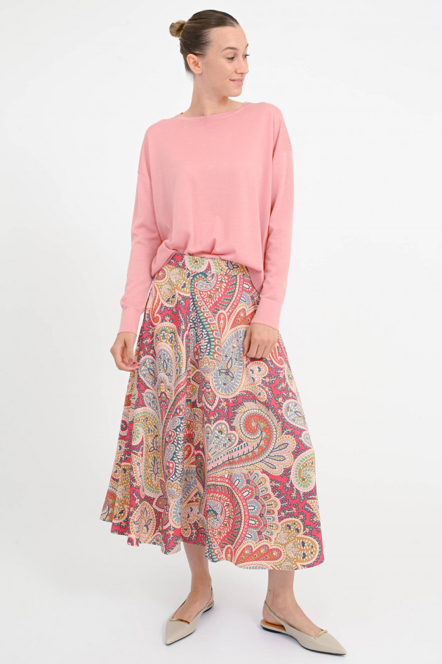 Closed Pullover aus Woll-Seide-Mix in Peony Pink