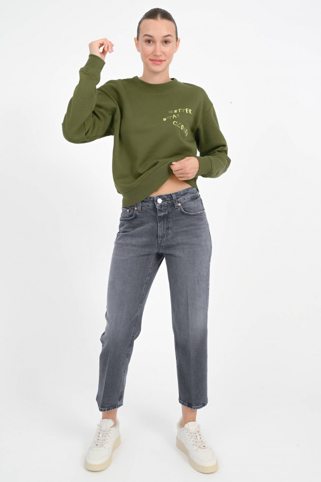 Closed BETTER STAY CLOSED Sweatshirt in Army Green