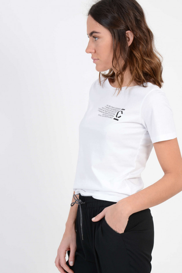 Closed T-Shirt mit Logo-Print in Weiß
