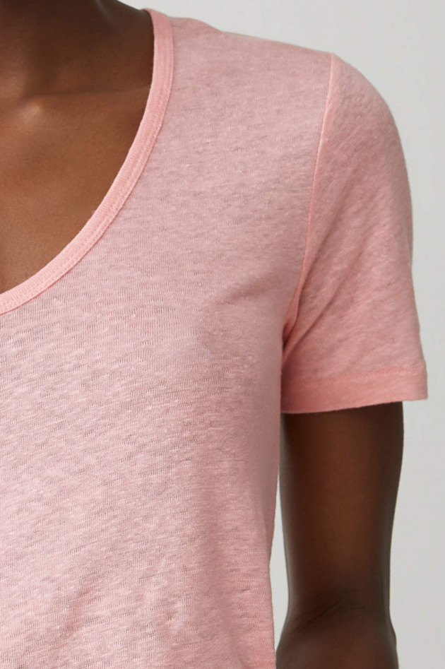 Closed Leinen T-Shirt in Rosa