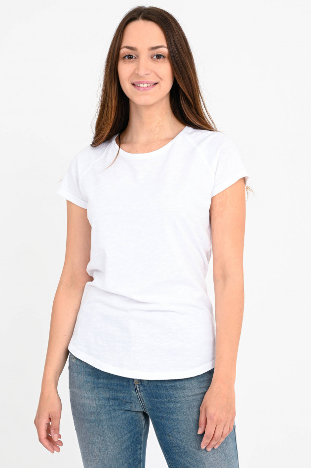 Closed Baumwoll-Shirt mit Raglannaht in Weiß
