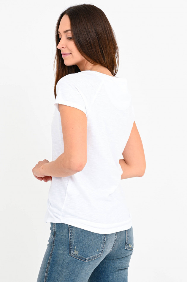 Closed Baumwoll-Shirt mit Raglannaht in Weiß