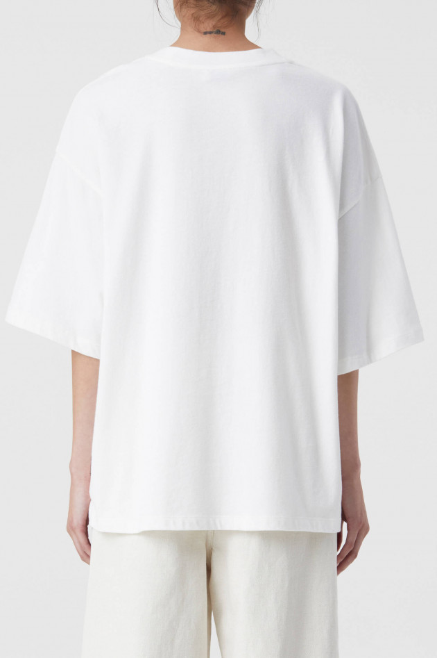 Closed Relaxed T-Shirt mit Print in Weiß