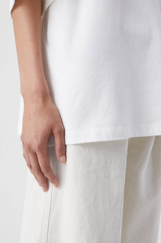 Closed Relaxed T-Shirt mit Print in Weiß