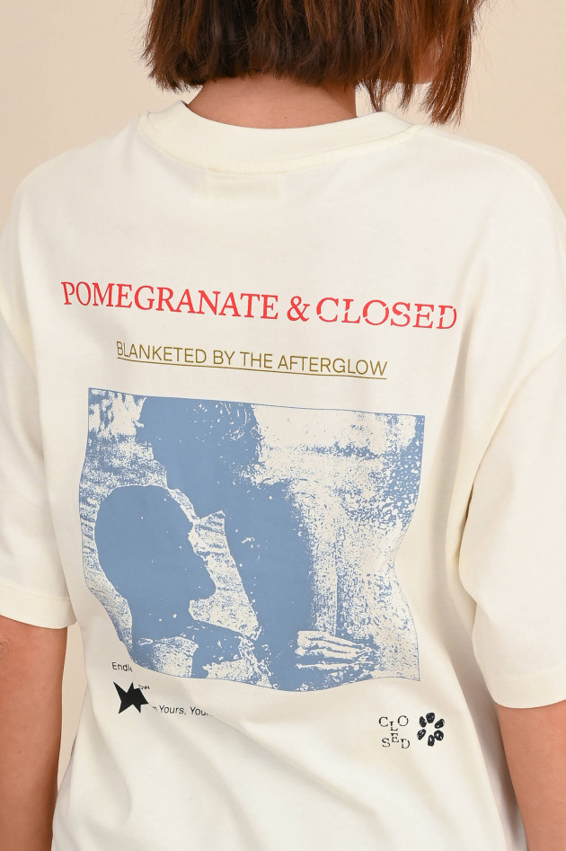 Closed Oversize T-Shirt mit Aufdruck in Natur