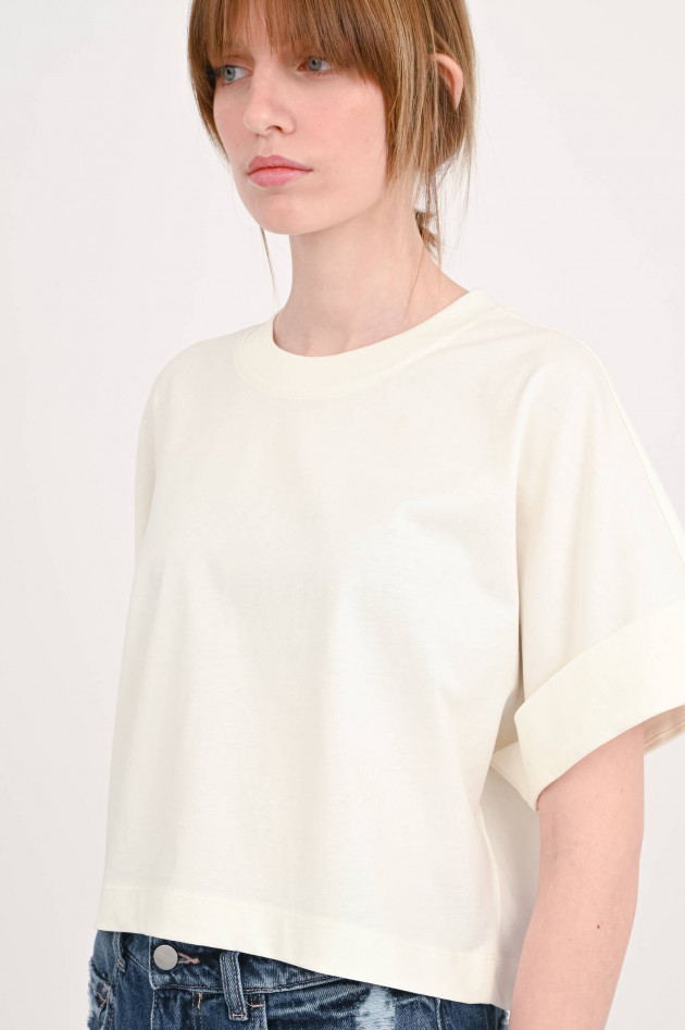 Closed T-Shirt mit Boxy Fit in Ivory