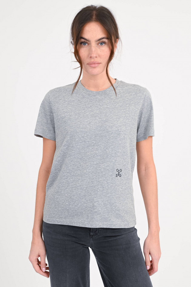 Closed Basic T-Shirt in Light Grey Melange