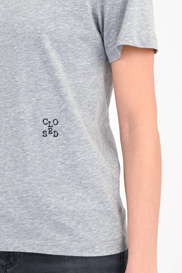 Closed Basic T-Shirt in Light Grey Melange
