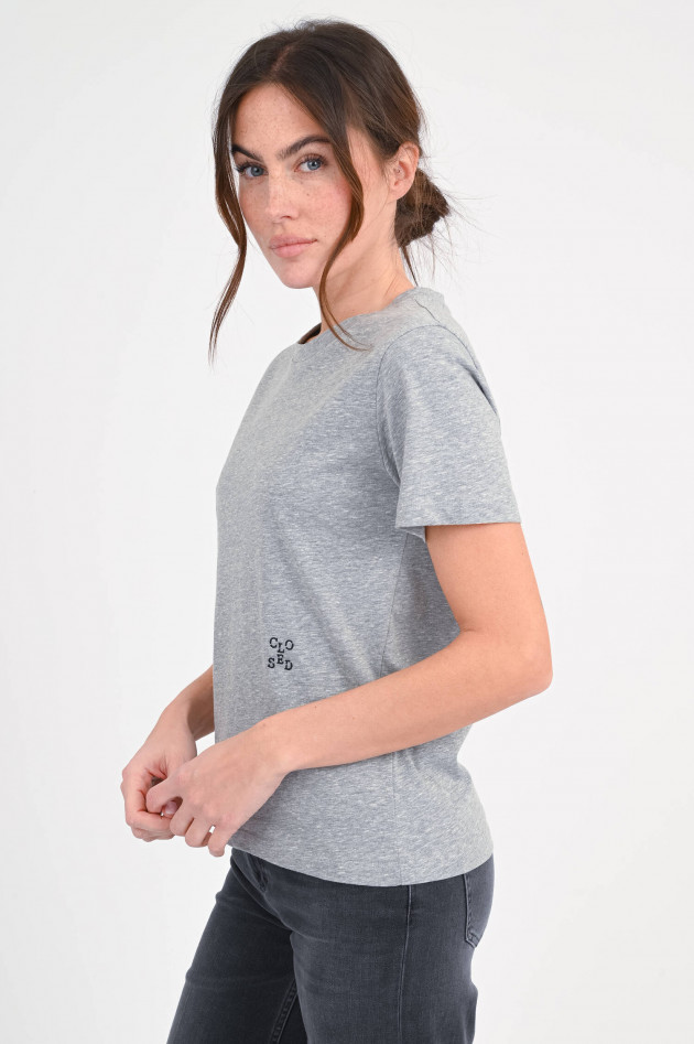 Closed Basic T-Shirt in Light Grey Melange