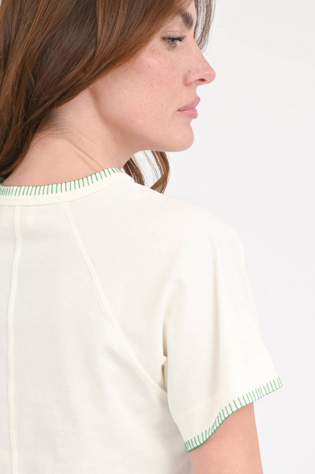 Closed Raglan-Shirt mit Detail-Nähte in Creme/Grün
