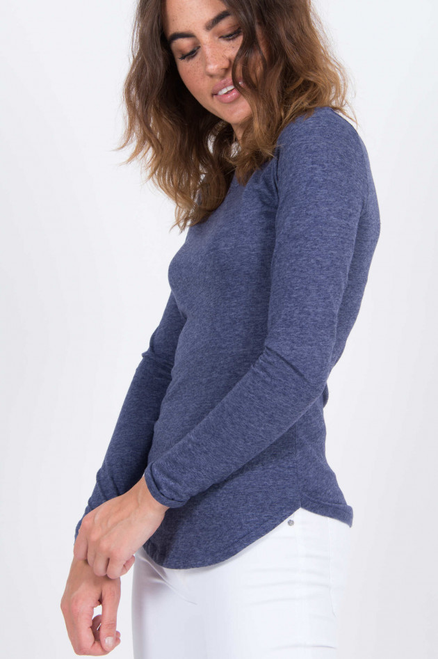 Closed Longsleeve in Blau meliert