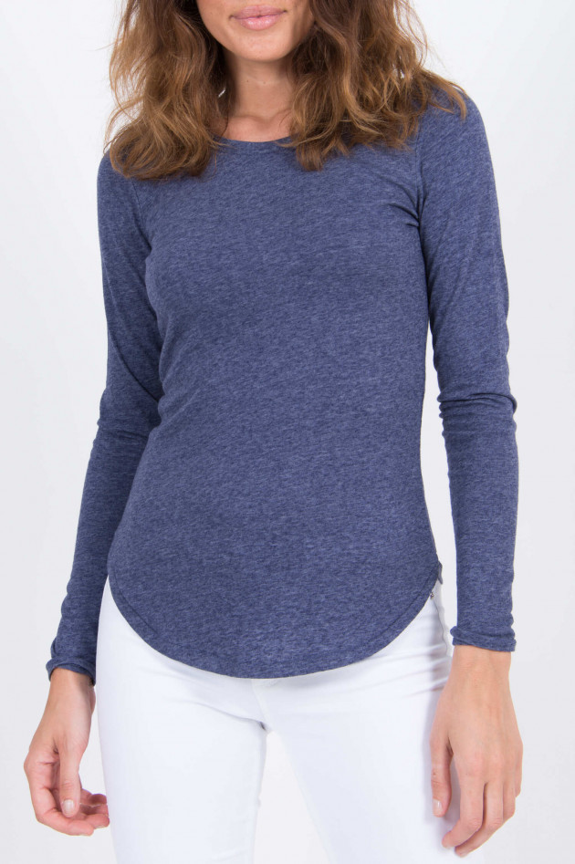 Closed Longsleeve in Blau meliert