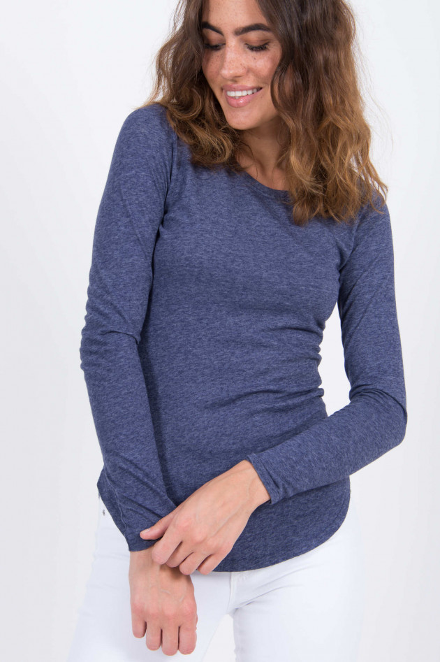 Closed Longsleeve in Blau meliert