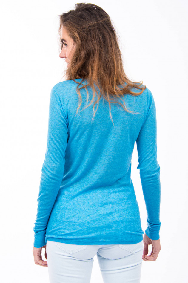 Closed Langarmshirt mit Woll-Anteil in Blau