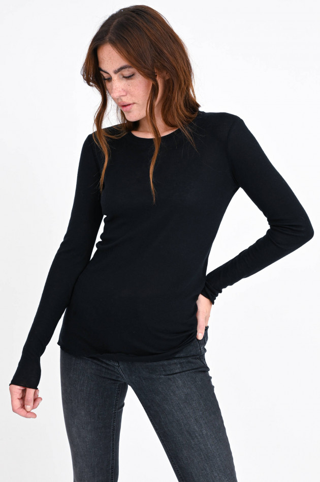 Closed Longsleeve aus Lyocell und Wolle in Schwarz