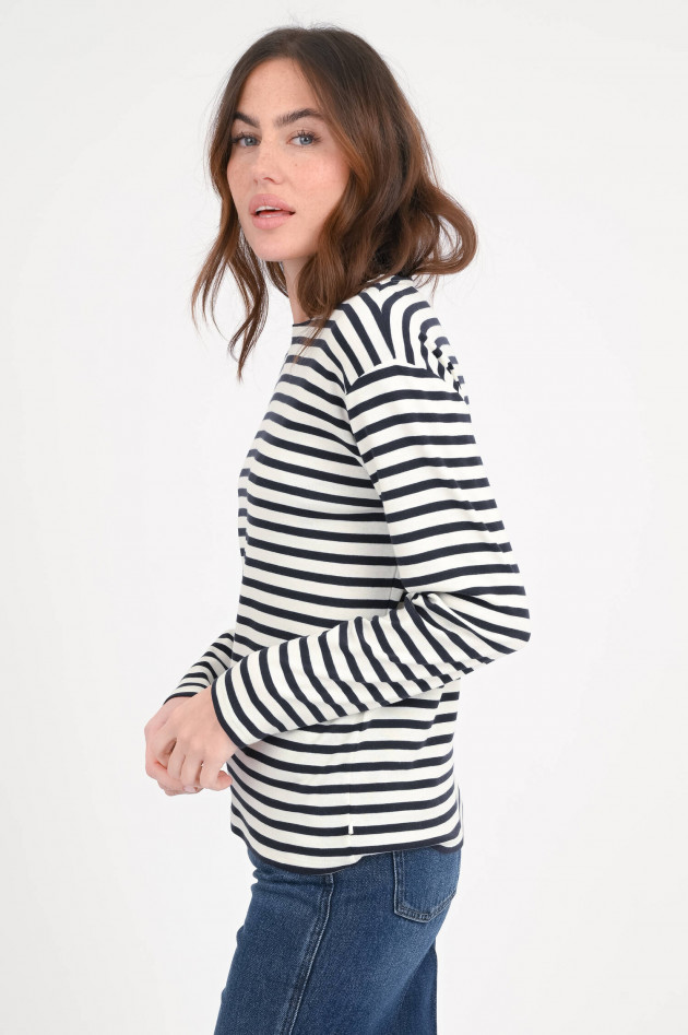 Closed Gestreiftes Langarm-Shirt in Navy/Weiß