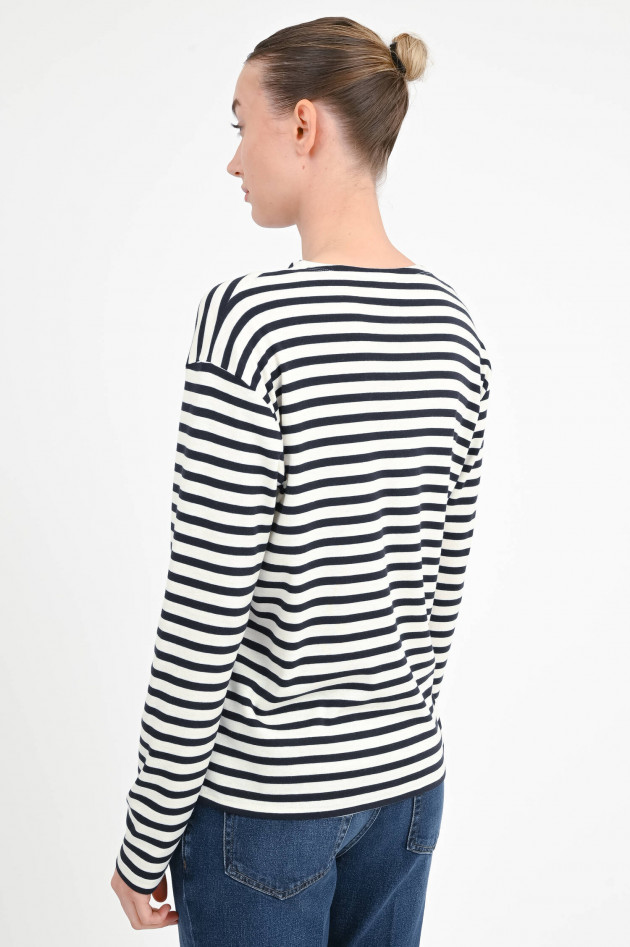 Closed Gestreiftes Langarmshirt STAY CLOSED in Navy/Creme