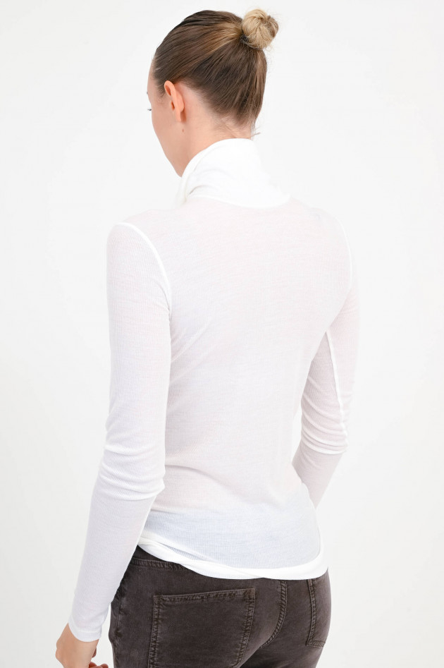 Closed Longsleeve mit Knopfleiste in Weiß