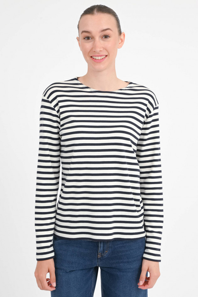 Closed Gestreiftes Langarmshirt in Navy/Weiß