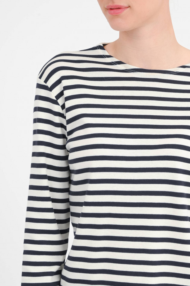 Closed Gestreiftes Langarmshirt in Navy/Weiß
