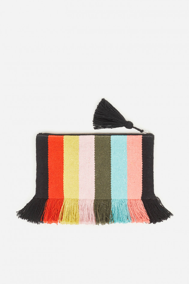 Closed Clutch mit Fransen in Multicolor