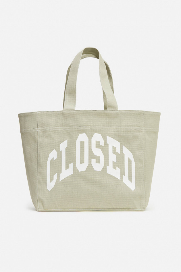 Closed Shopper mit Logo-Print in Matcha