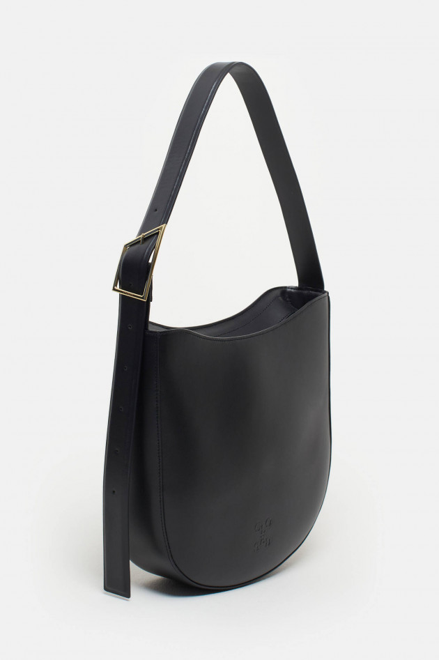 Closed Tasche HALF ROUND in Schwarz