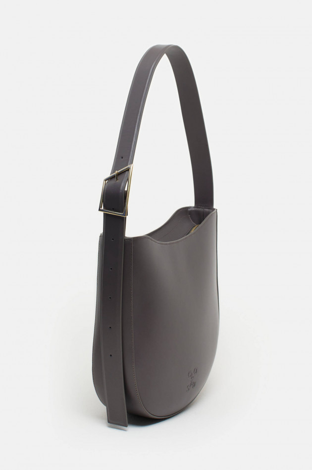 Closed Tasche HALF ROUND in dunklem Taupe